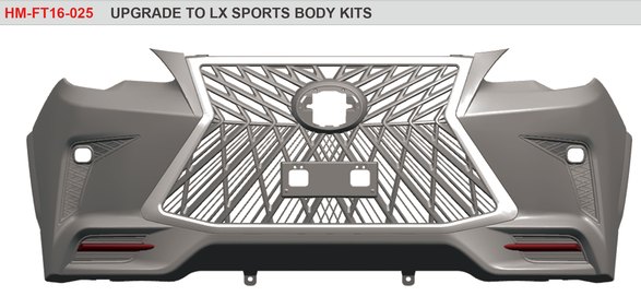 LX sports style body kit for Toyota Fortuner 2016-2019