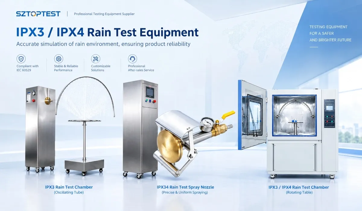 ipx3 ipx4 waterproof rain test device
