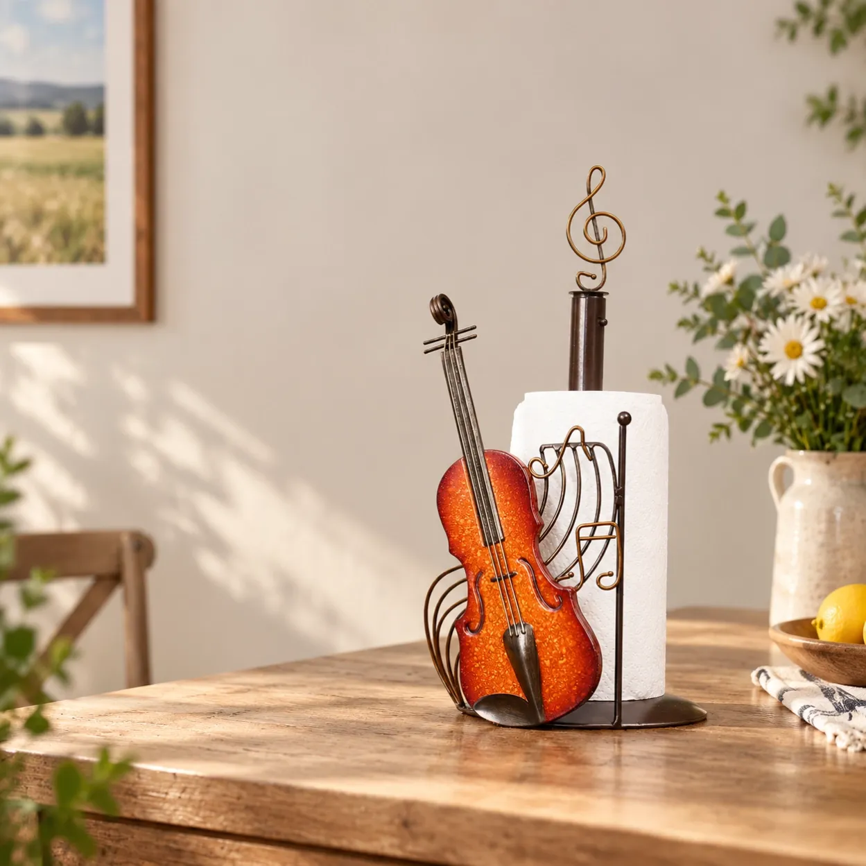 Metal Violin Tissue Holder.wepb