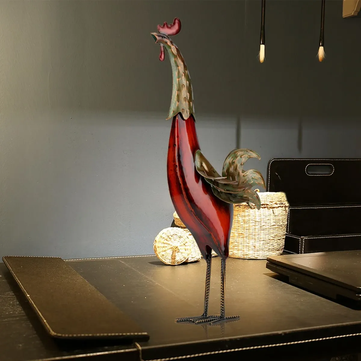 tall-metal-rooster-sculpture