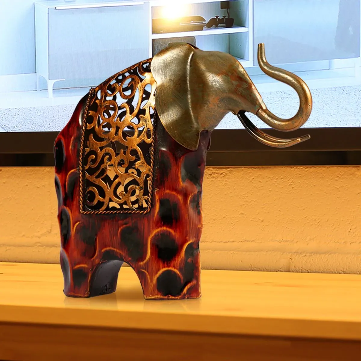 decorative-metal-elephant-sculpture