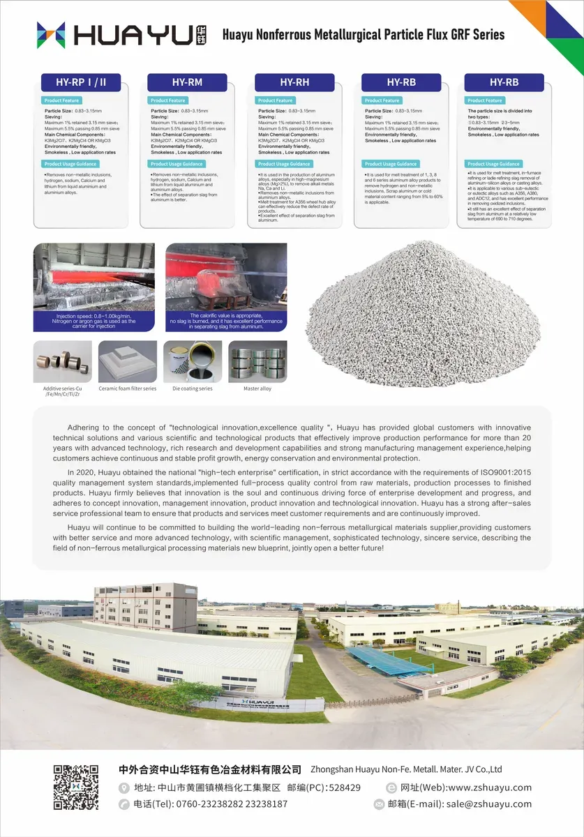 Huayu GRF series granulated refining flux