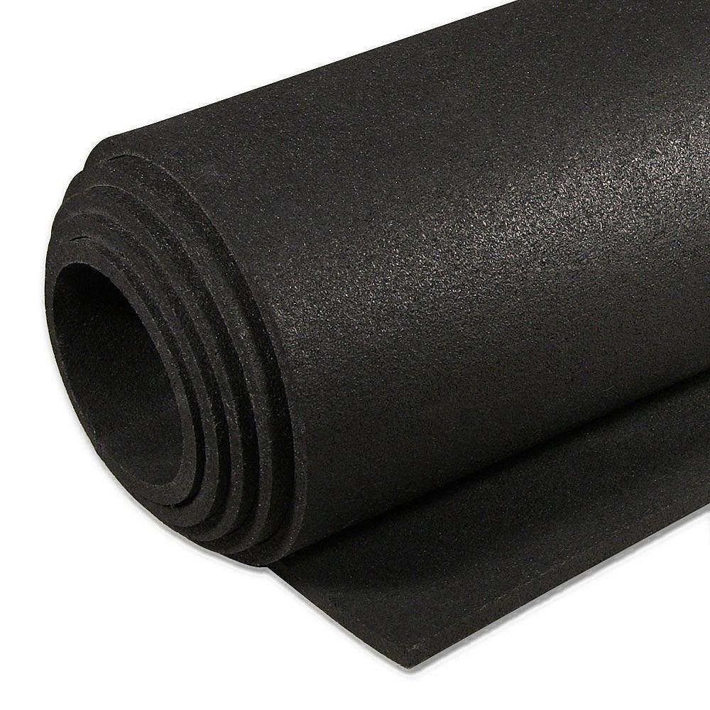 All Black Rubber Flooring Rolls For GYM product photo (ndrprz)