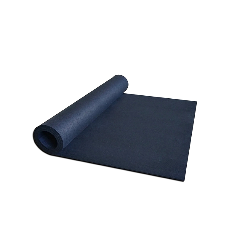 All Black Rubber Flooring Rolls For GYM product photo (g19h25)