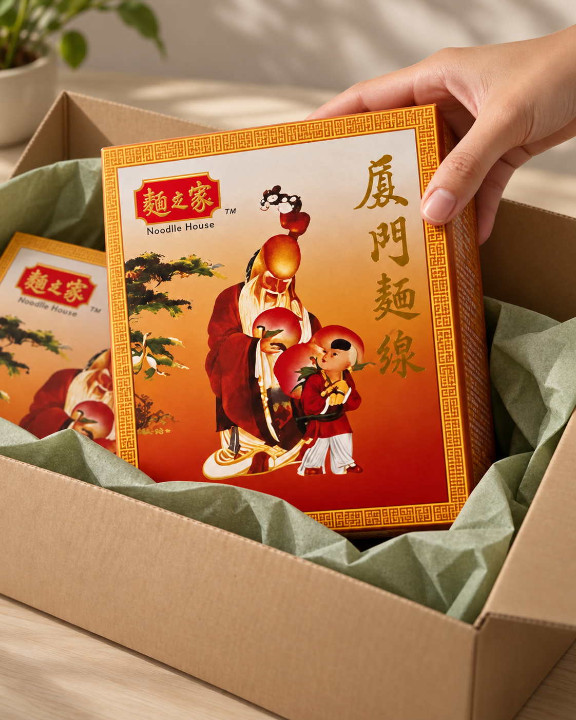 Closed Amoy wheat flour vermicelli packaging selected for a wholesale sample order