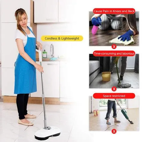 Electric Spin Mop Floor Scrubber-6