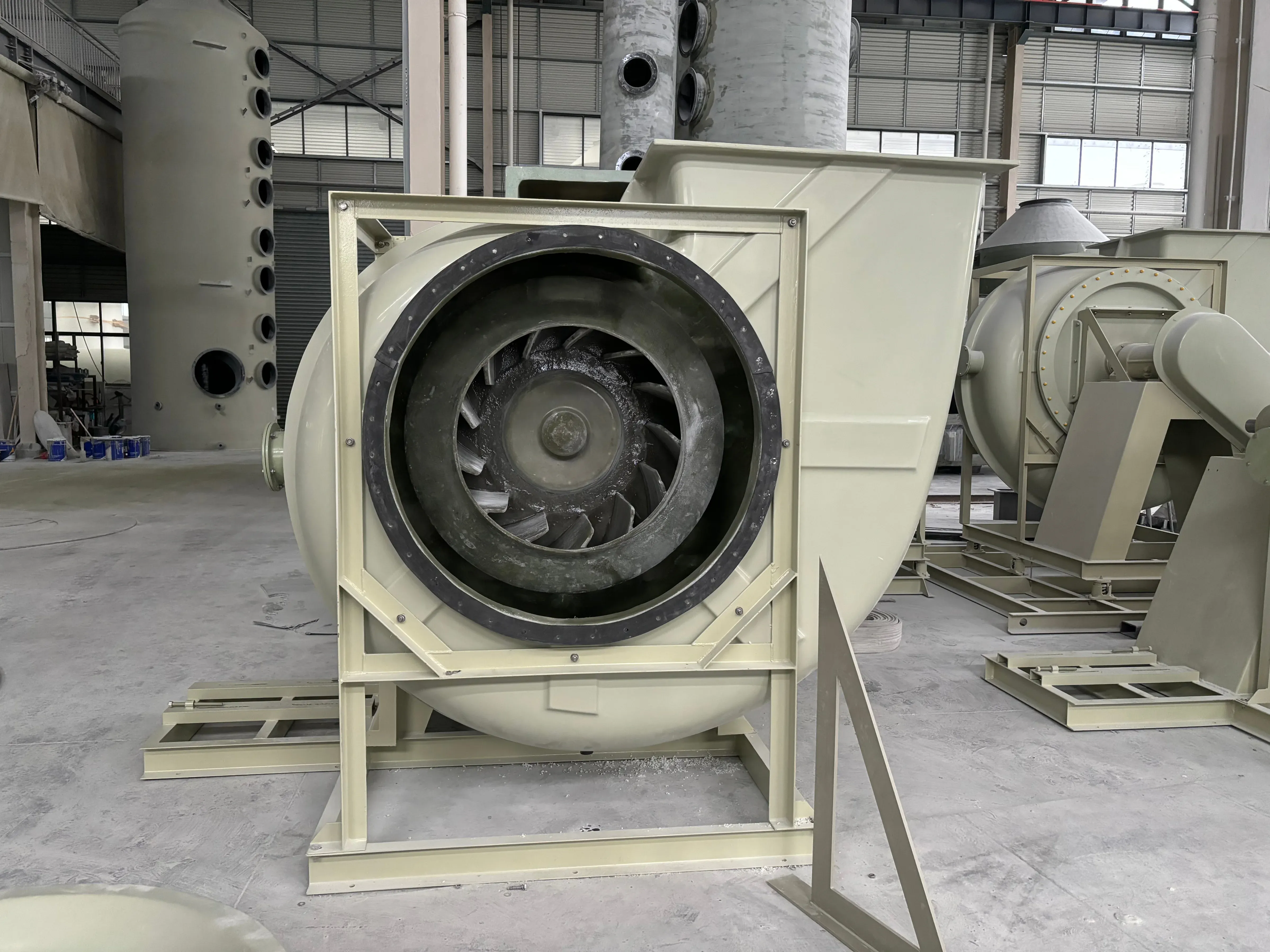 Close-up view of a Nantong Yashi fan impeller.