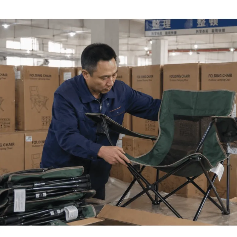 Quality Inspection of Folding Chair Before Shipment