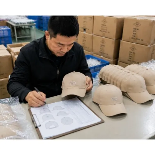 QC inspector checking first mass production goods from a new supplier in China