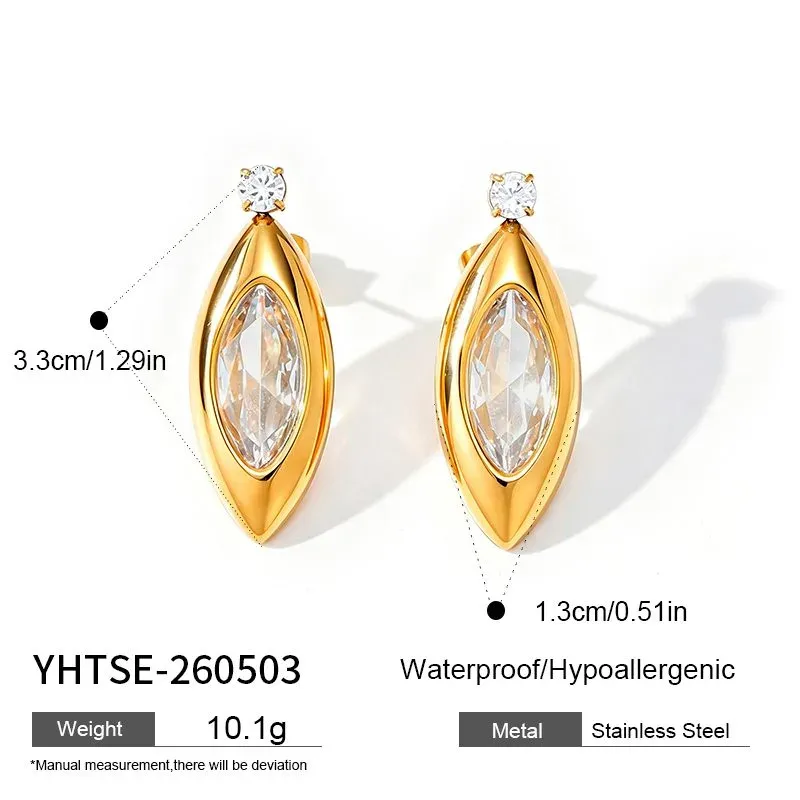 Ivanda Textured Coin Earrings Gold Stainless YHTSE-260503 - view 01