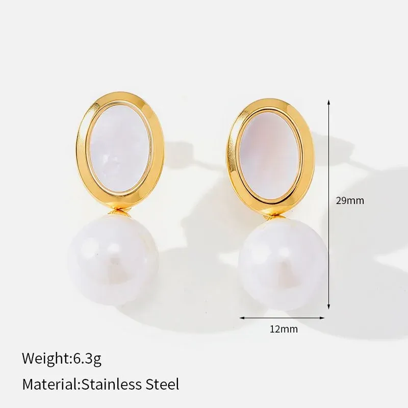 Ivanda Heart Outline Pearl Drop Earrings Gold CHZRK616-41 - view 02