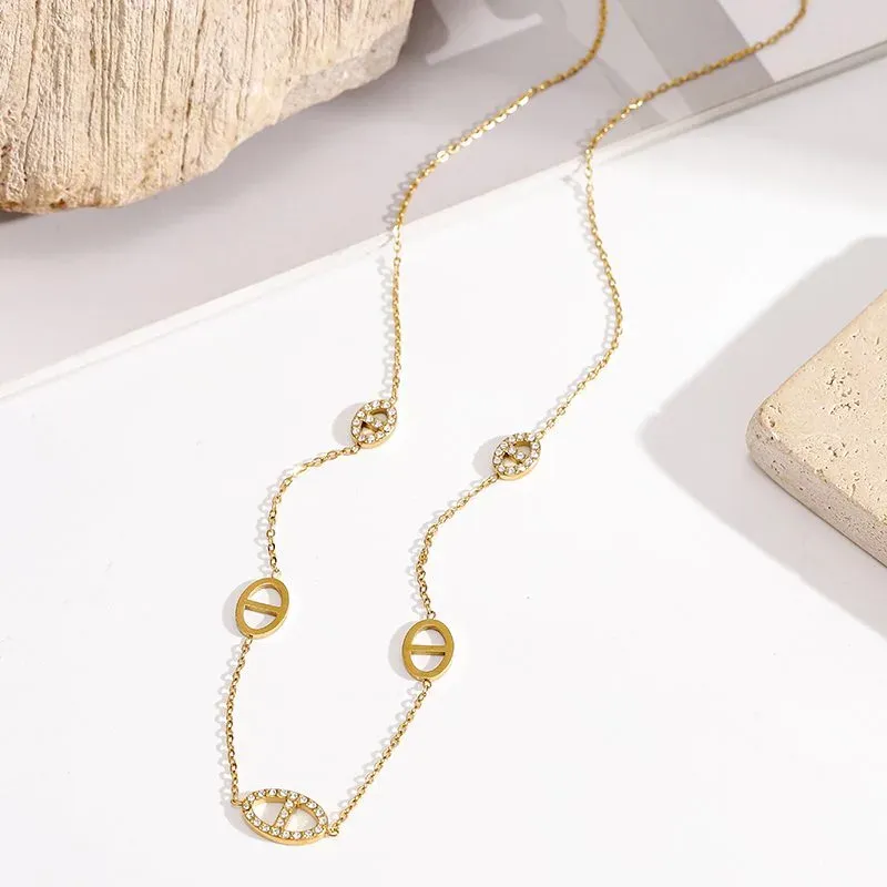 Ivanda Mariner Link Station Necklace Gold CHZRK616-15 - view 03