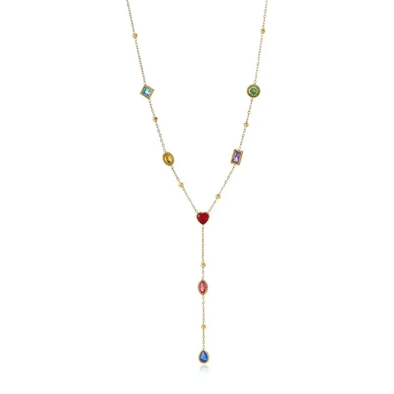 Ivanda Star Charm Necklace Two-Tone Stainless Steel CHXSJ26721 - view 06