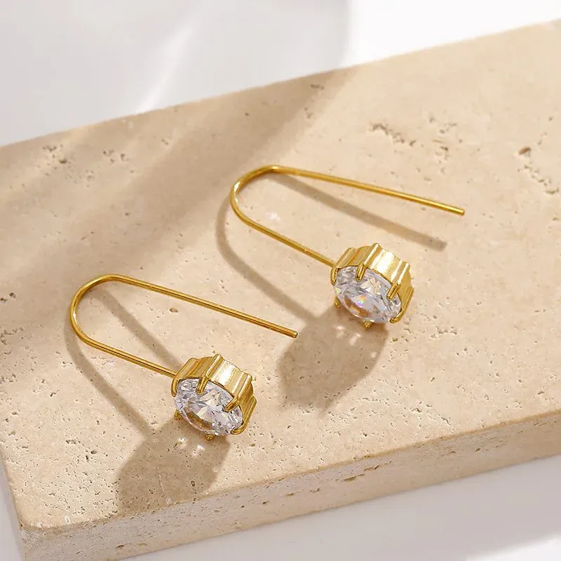 Ivanda Gold Drop Earrings Stainless Steel YHTSE-260509 - view 02