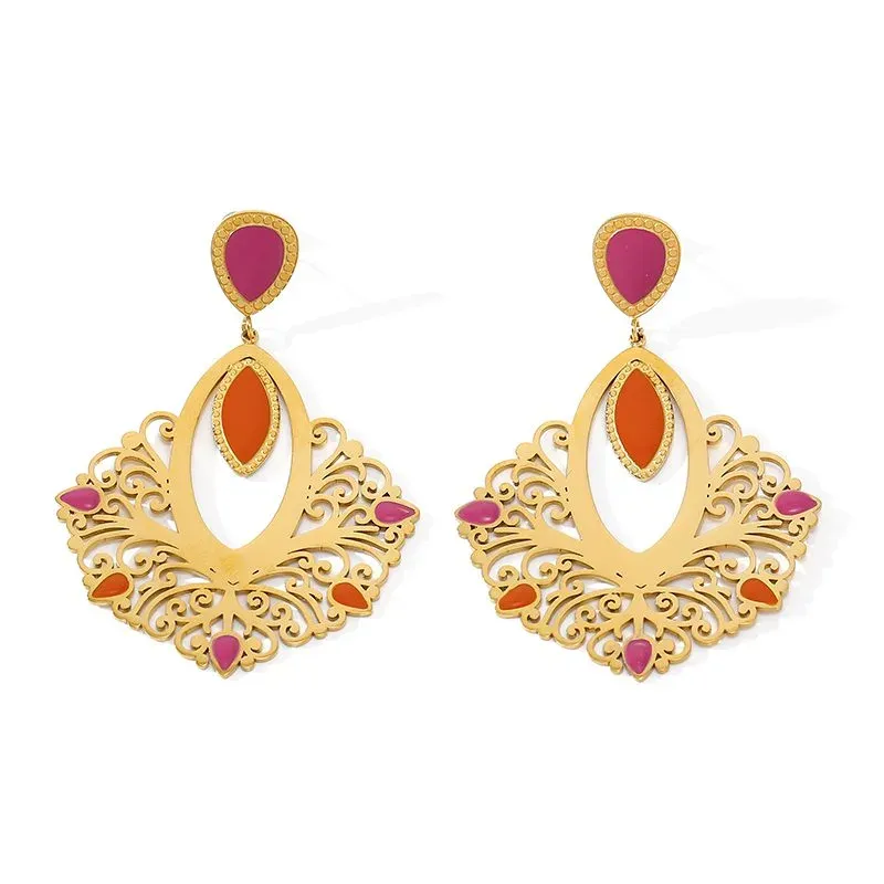 Ivanda Filigree Fan Earrings Multicolor YWD8-E2504974 - view 04