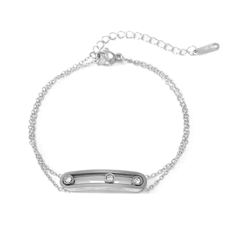 Ivanda Silver ID Bar Bracelet Pavé CHOS-0168-G - view 02