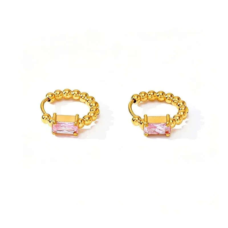 Ivanda Beaded Crystal Ring Baguette Gold Stainless YWD8-E2503863-1 - view 03
