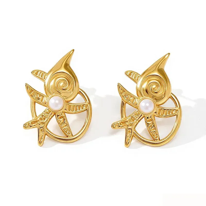 Ivanda Door Knocker Hoop Earrings Gold YWD2-E2504952 - view 03