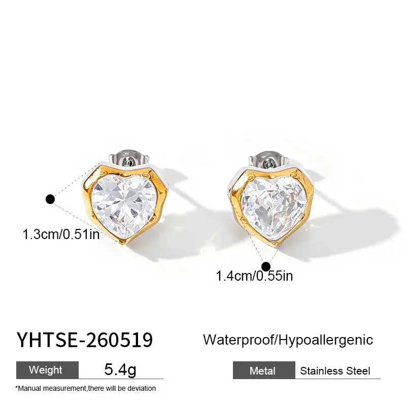 Ivanda Gold Stud Earrings Stainless Steel YHTSE-260519 - view 01