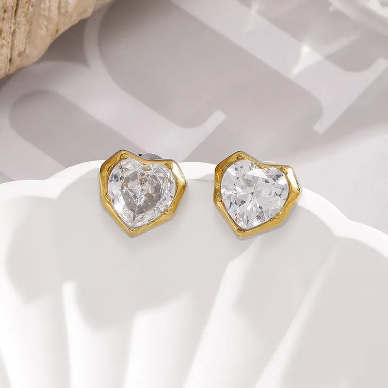 Ivanda Gold Stud Earrings Stainless Steel YHTSE-260519 - view 02