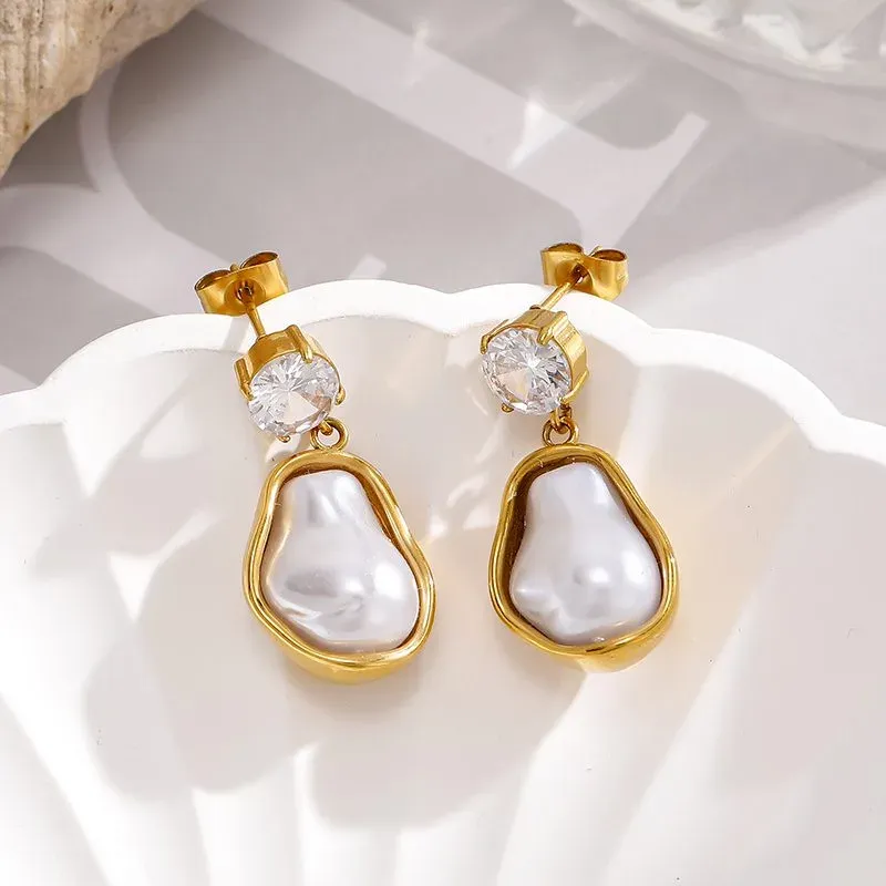 Ivanda Gold Crystal Earrings Stainless Steel YHTSE-260527 - view 03
