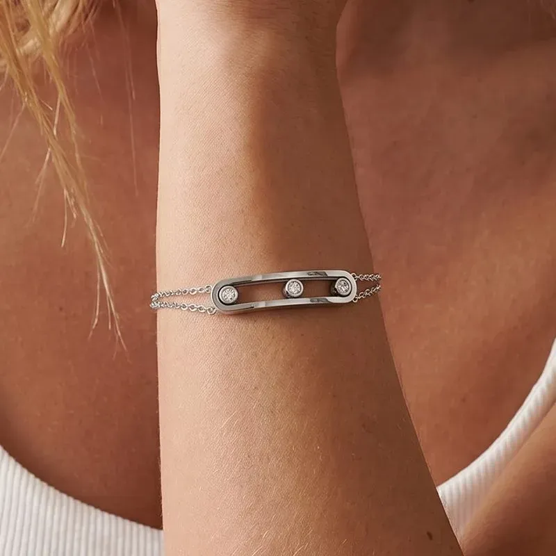 Ivanda Silver ID Bar Bracelet Pavé CHOS-0168-G - view 05
