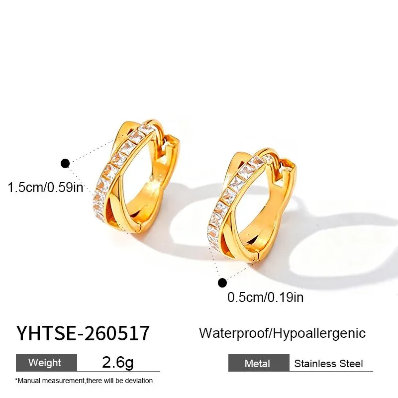 Ivanda Gold Dangle Earrings Stainless Steel YHTSE-260517 - view 01