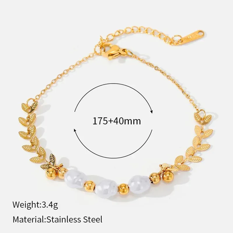Ivanda Crystal Heart Chain Bracelet Gold CHOS-0852-J-W - view 02