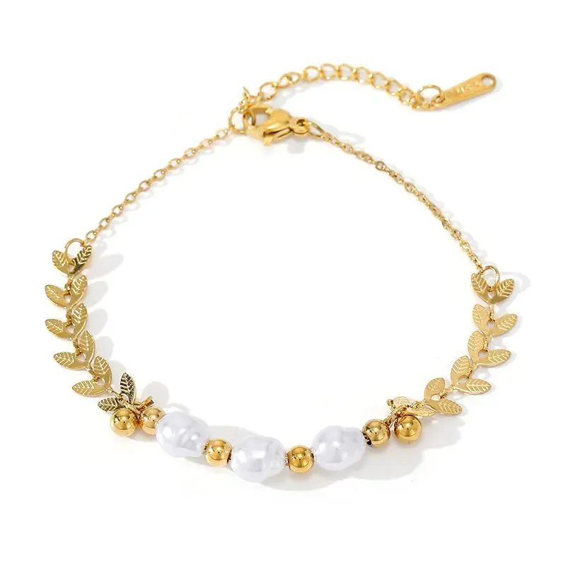 Ivanda Crystal Heart Chain Bracelet Gold CHOS-0852-J-W - view 04