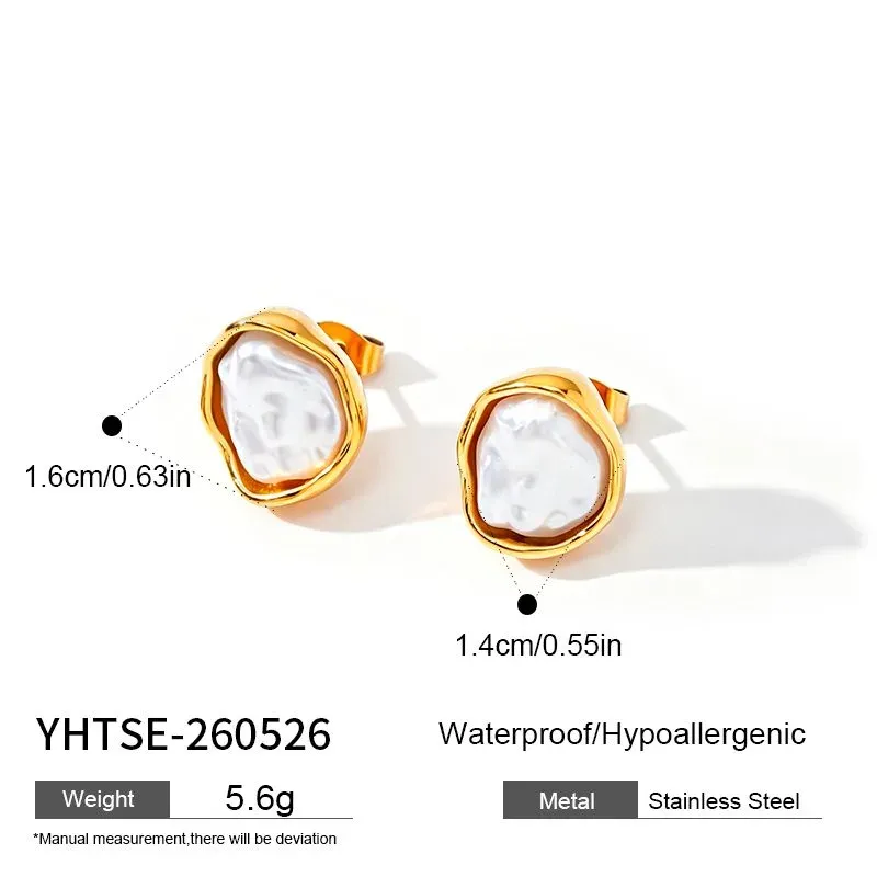 Ivanda Gold Charm Earrings Stainless Steel YHTSE-260526 - view 01
