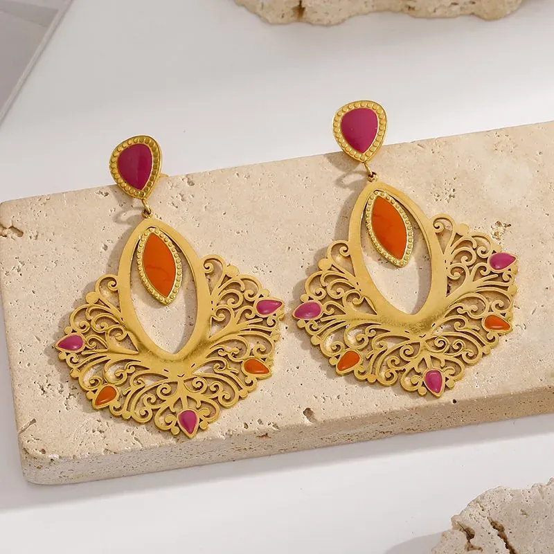 Ivanda Filigree Fan Earrings Multicolor YWD8-E2504974 - view 06