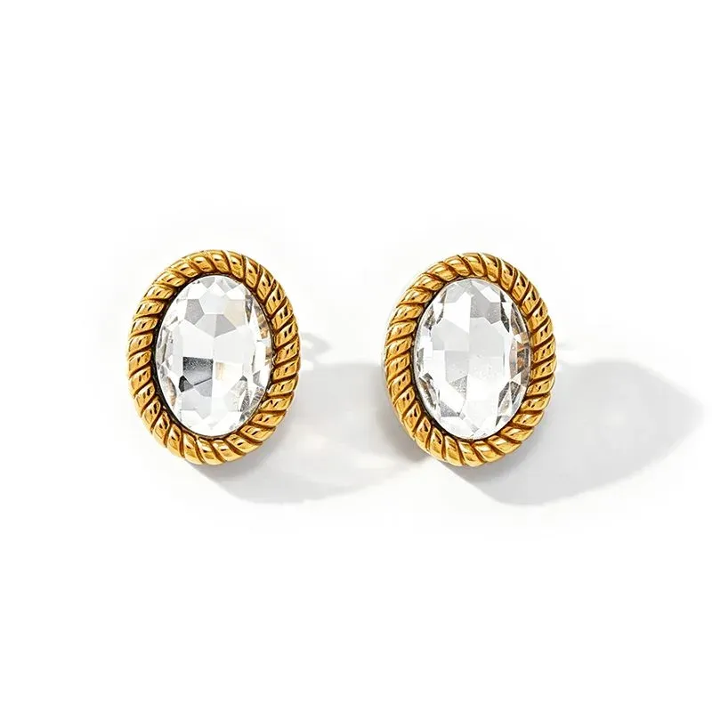 Ivanda Chunky Geometric Drop Earrings Gold YHTSE-260502 - view 02
