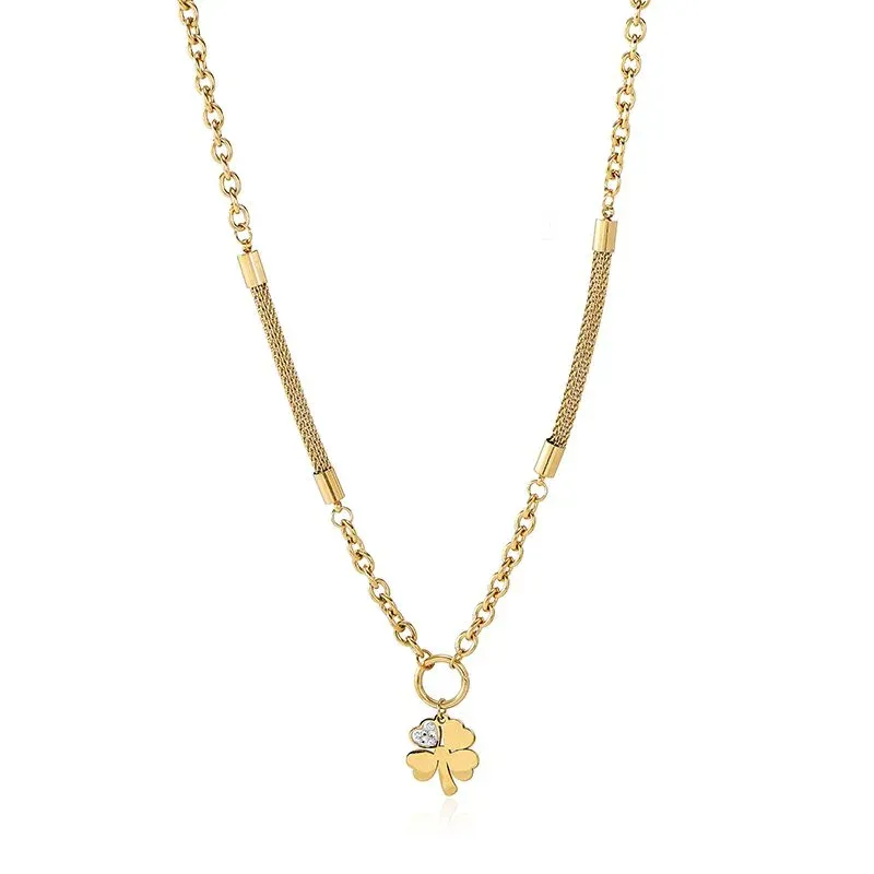 Ivanda Long Charm Cluster Necklace Gold CHOFXL-0533-J - view 06