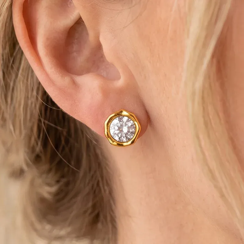 Ivanda Gold Hoop Earrings Stainless Steel YHTSE-260518 - view 05