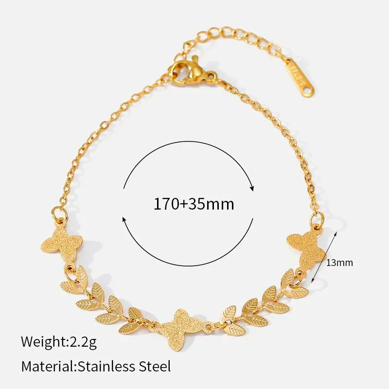 Ivanda Butterfly Wreath Bracelet Gold CHSM-1060-J - view 01