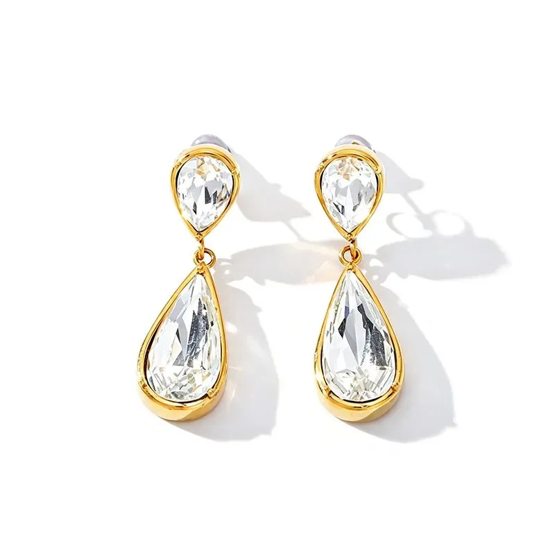 Ivanda Gold Statement Earrings Stainless Steel YHTSE-260837 - view 03