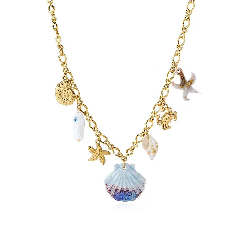 Ivanda Fruit Salad Charm Necklace Gold CHXL02076-1 - view 06