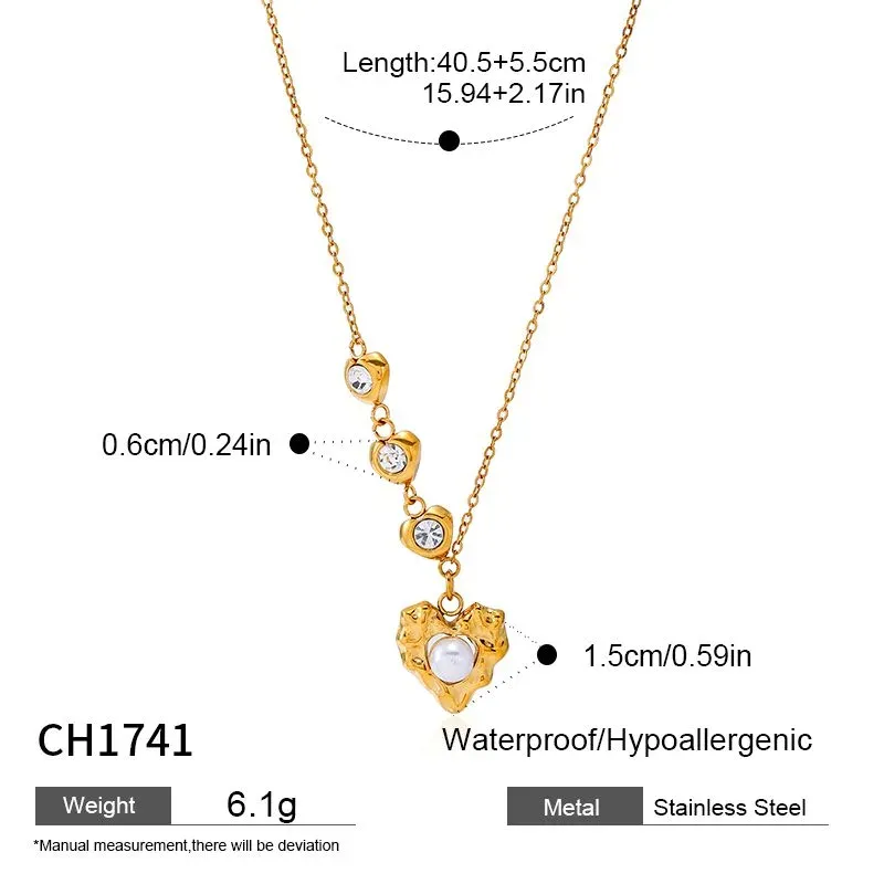 Ivanda Engraved Tag Pendant Necklace Gold Stainless Steel CH1067-1 - view 03