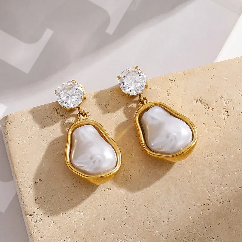 Ivanda Gold Crystal Earrings Stainless Steel YHTSE-260527 - view 02