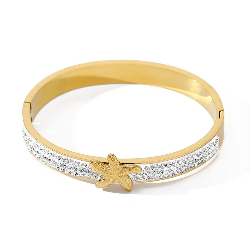 Ivanda Pavé Starfish Bangle Gold CHOB-1976-J-W - view 06