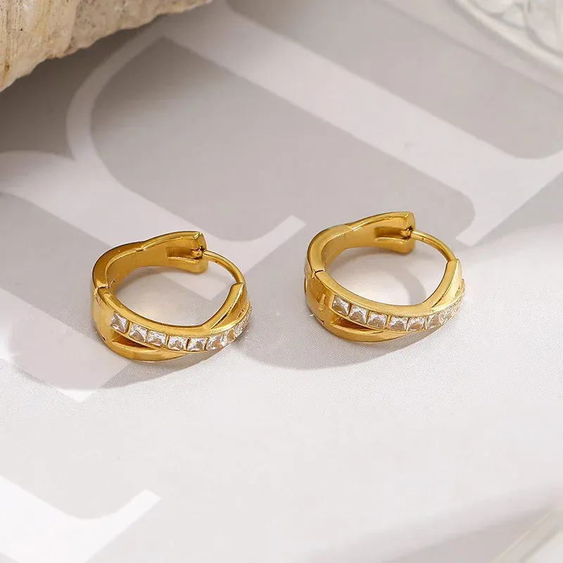 Ivanda Gold Dangle Earrings Stainless Steel YHTSE-260517 - view 03