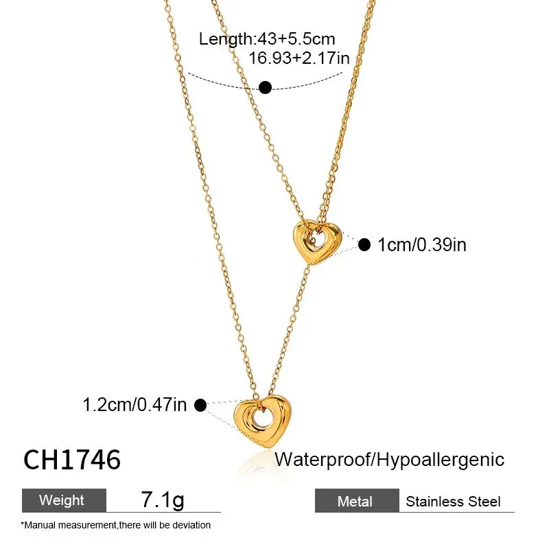 Ivanda Engraved Tag Pendant Necklace Gold Stainless Steel CH1067-1 - view 06