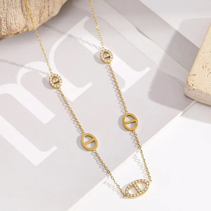 Ivanda Mariner Link Station Necklace Gold CHZRK616-15 - view 04