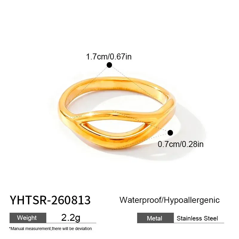 Ivanda Gold August Ring Stainless Steel YHTSR-260813 - view 01