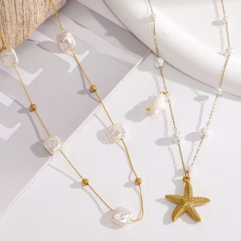 Ivanda Cube Crystal Station Necklace Long Gold CHZRK616-9 - view 05
