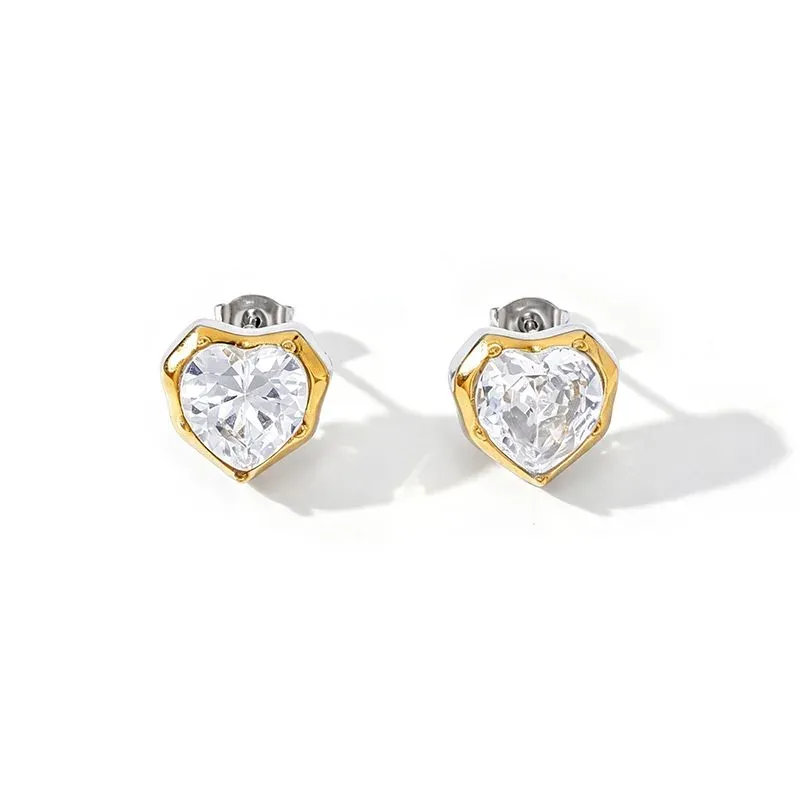 Ivanda Gold Stud Earrings Stainless Steel YHTSE-260519 - view 04