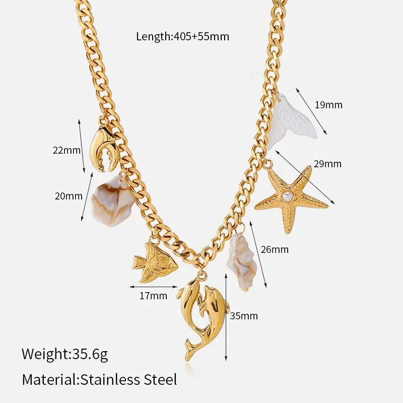 Ivanda Fruit Salad Charm Necklace Gold CHXL02076-1 - view 04