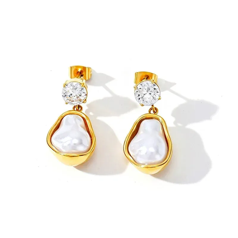 Ivanda Gold Crystal Earrings Stainless Steel YHTSE-260527 - view 04