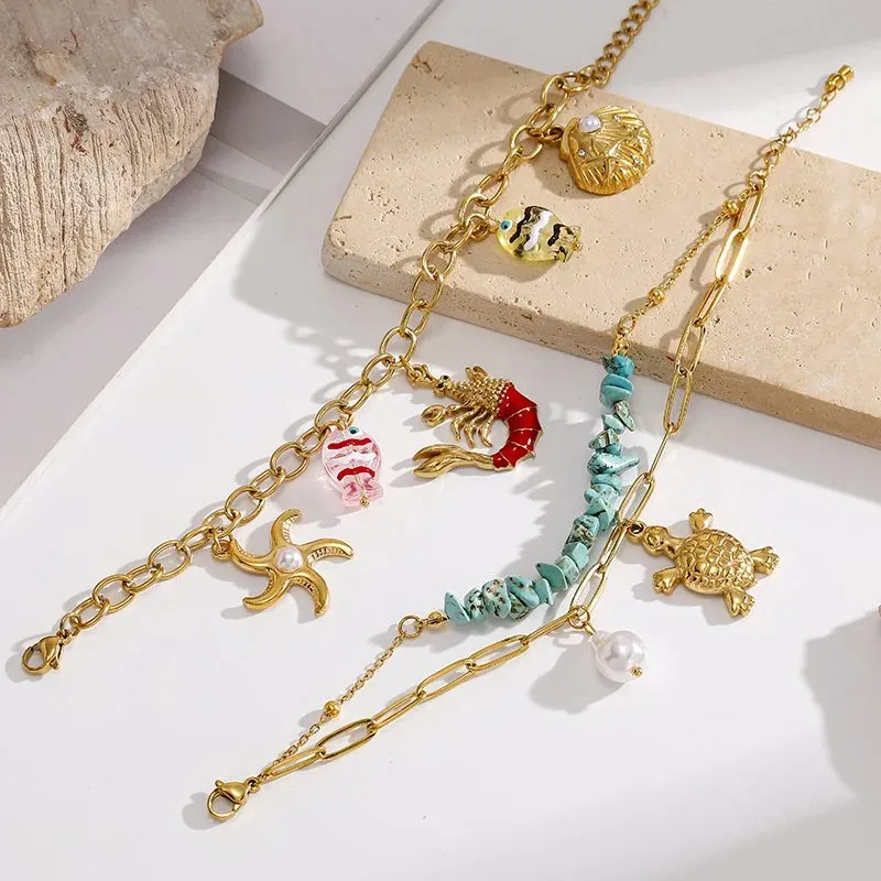 Ivanda Turquoise Turtle Bracelet Gold CHSL01171-1 - view 05