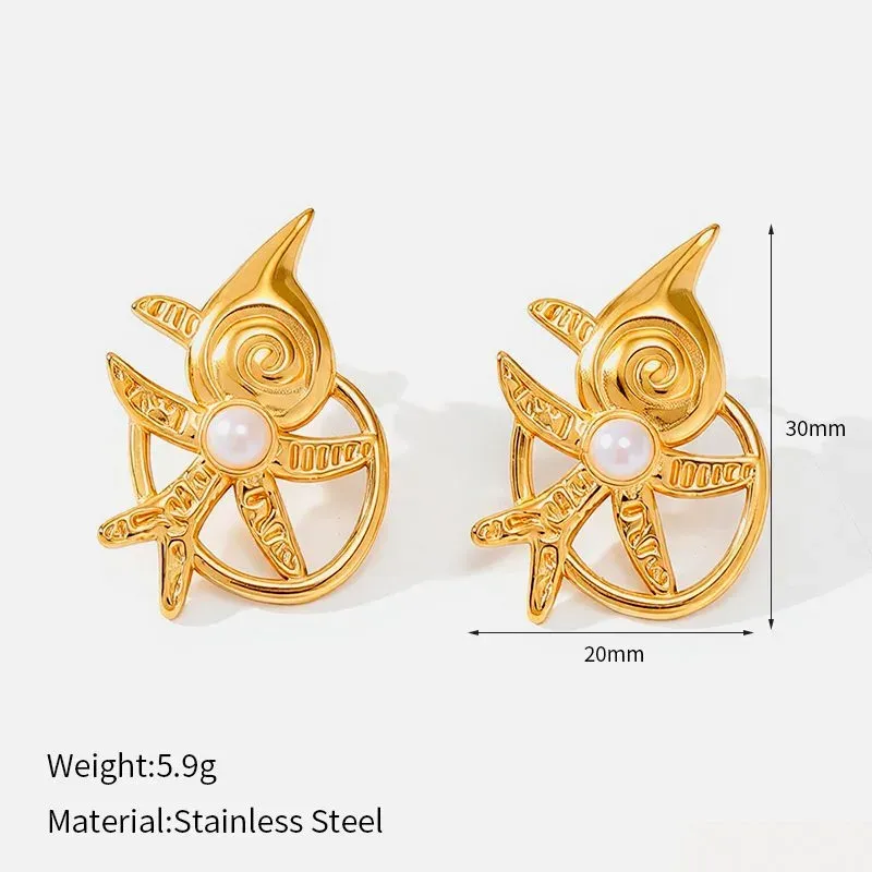 Ivanda Door Knocker Hoop Earrings Gold YWD2-E2504952 - view 02